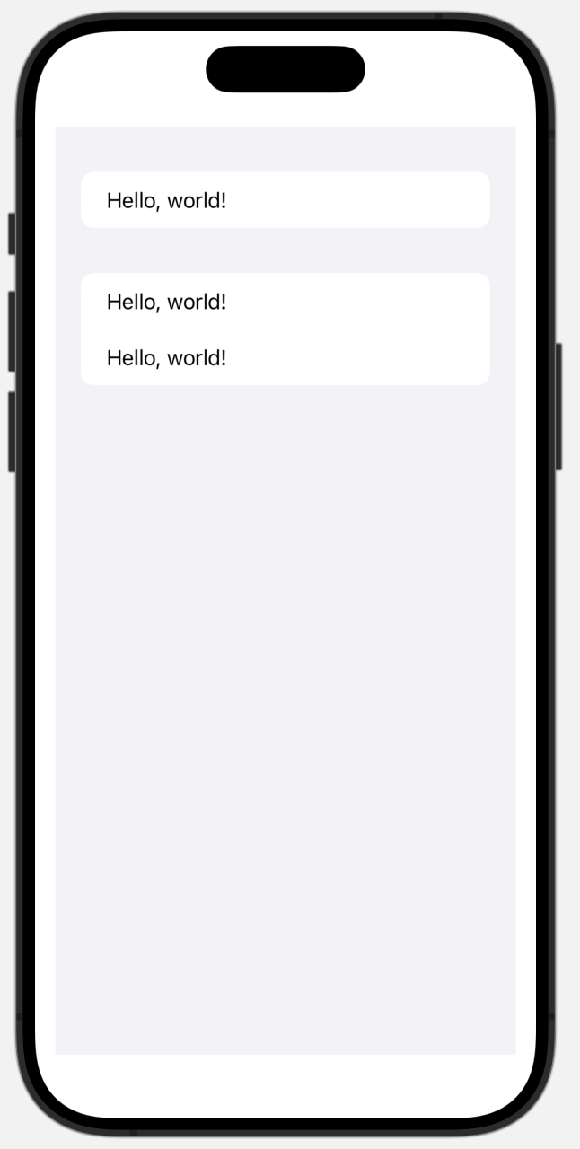 xcode form section